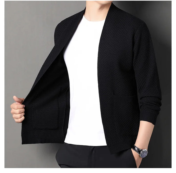 James™ - Komfortabel Honeycomb Strikket Cardigan