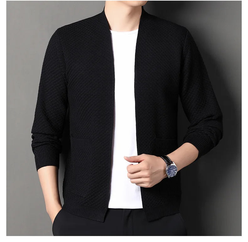 James™ - Komfortabel Honeycomb Strikket Cardigan