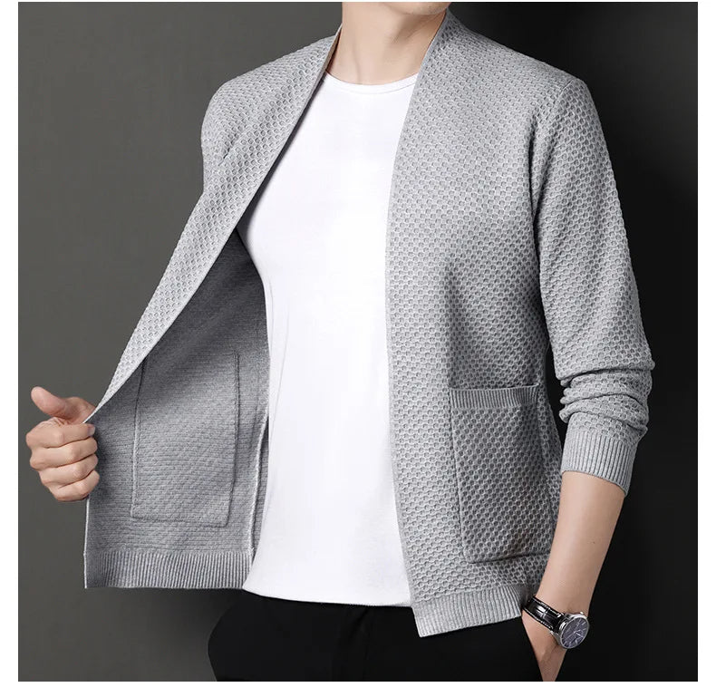 James™ - Komfortabel Honeycomb Strikket Cardigan
