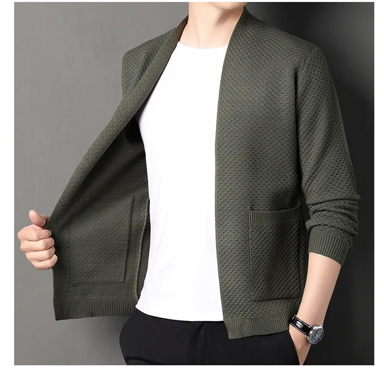 James™ - Komfortabel Honeycomb Strikket Cardigan