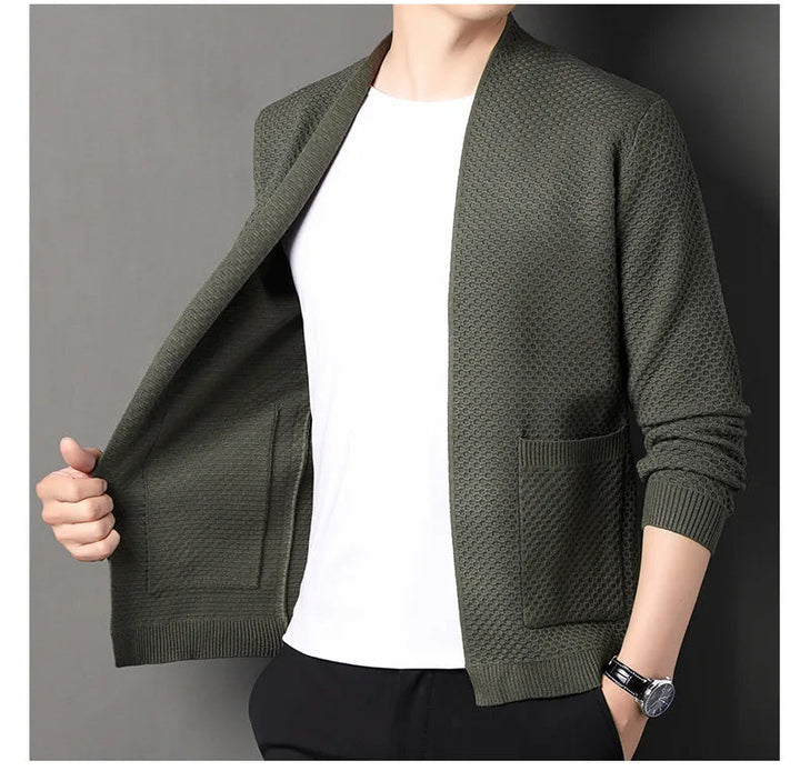 James™ - Komfortabel Honeycomb Strikket Cardigan