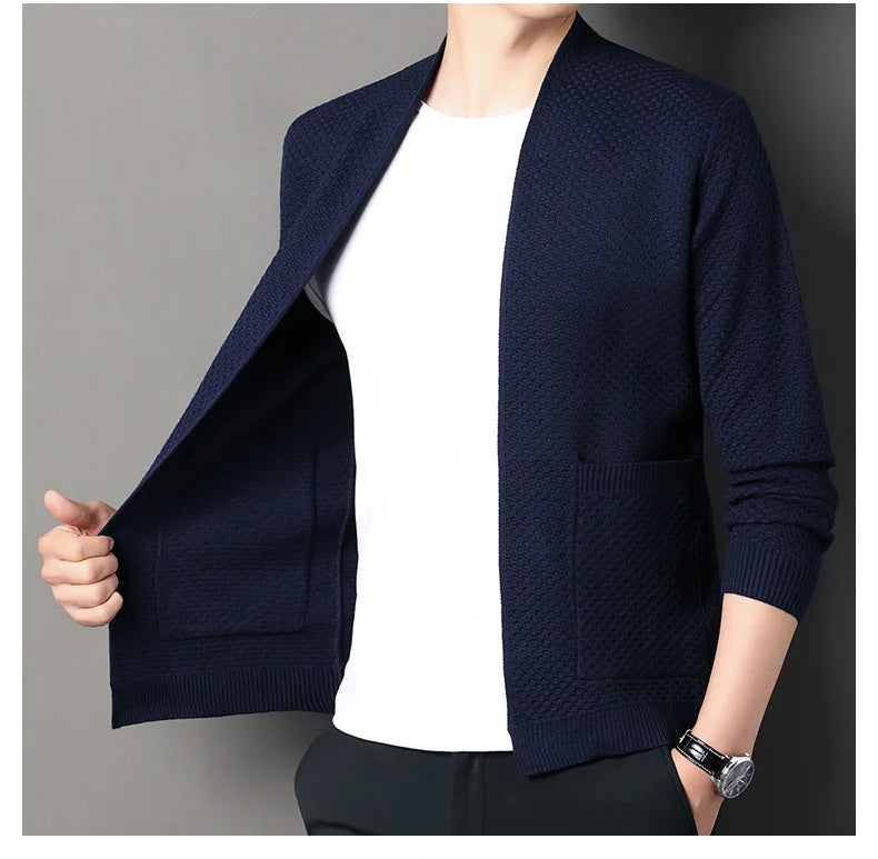 James™ - Komfortabel Honeycomb Strikket Cardigan