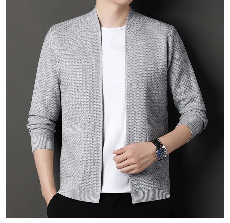 James™ - Komfortabel Honeycomb Strikket Cardigan