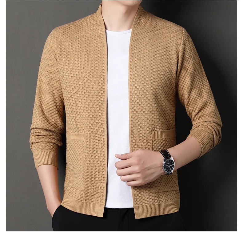 James™ - Komfortabel Honeycomb Strikket Cardigan