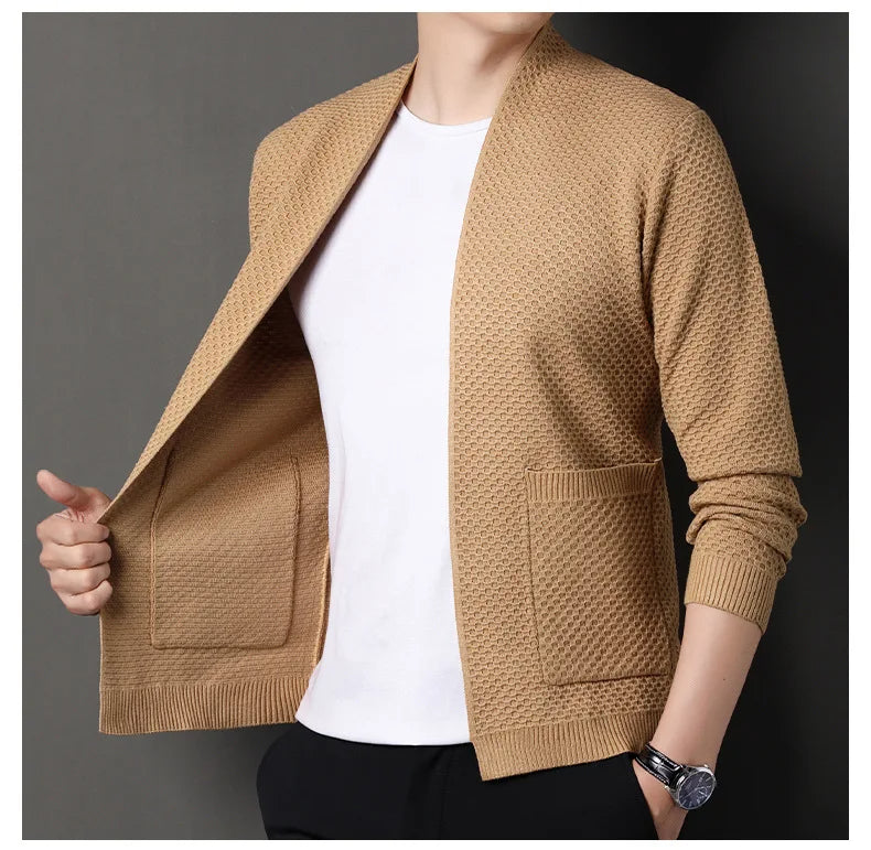 James™ - Komfortabel Honeycomb Strikket Cardigan