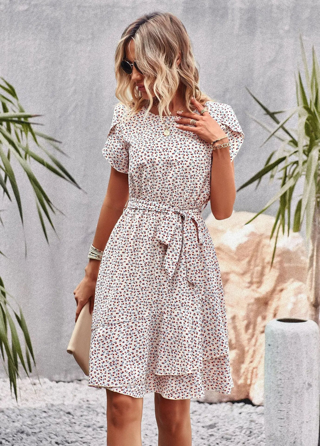 Scarlett™ - Vestido Casual Plissado com Estampa Floral