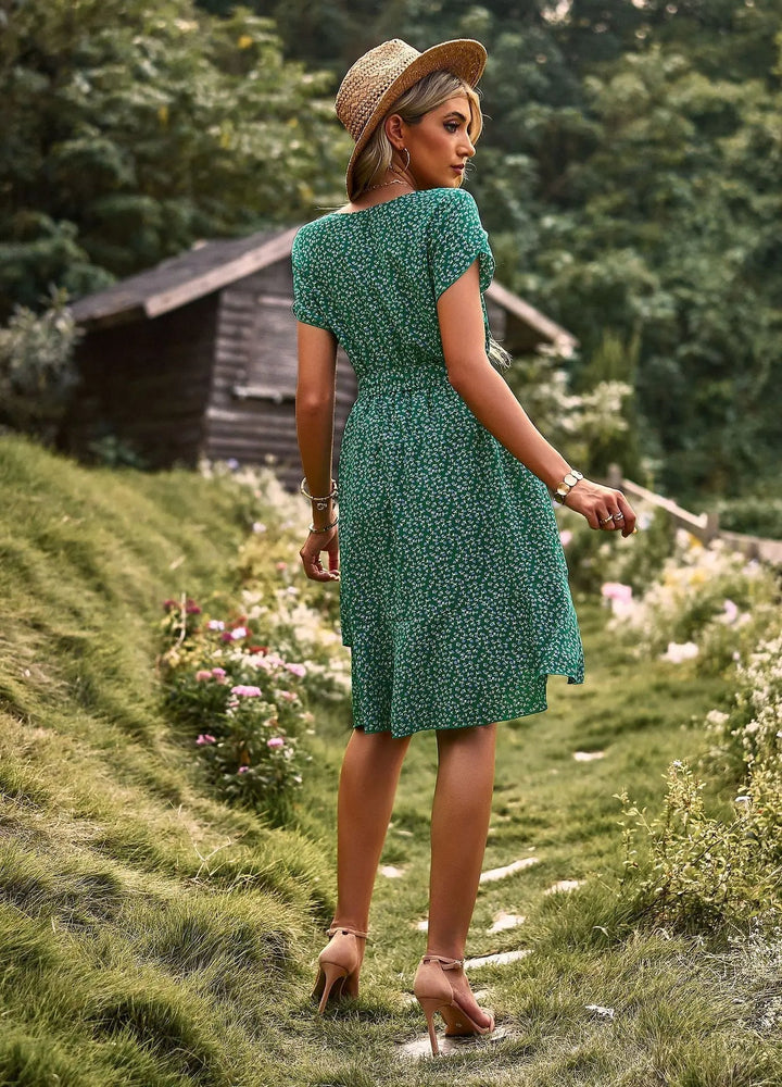Scarlett™ - Vestido Casual Plissado com Estampa Floral