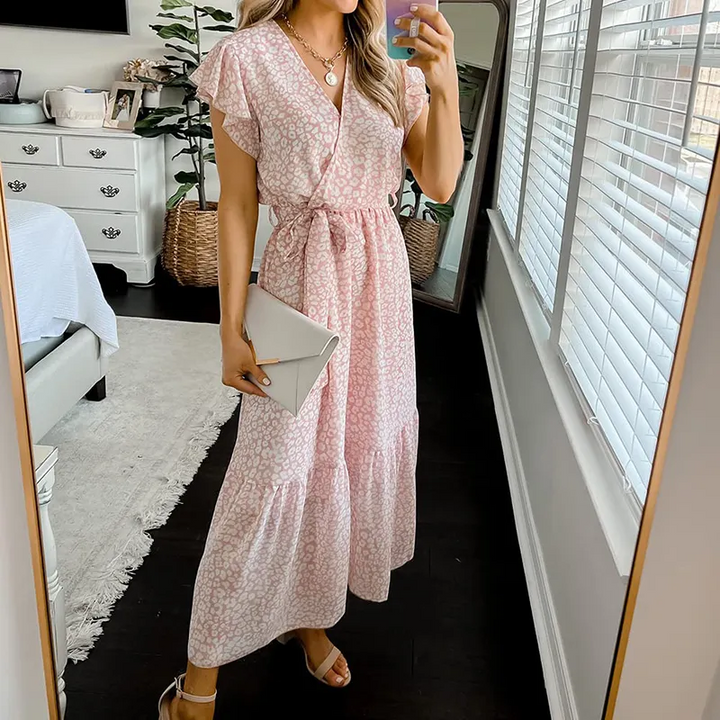 Zoe | Robe d'Été Portefeuille Florale à Ceinture
