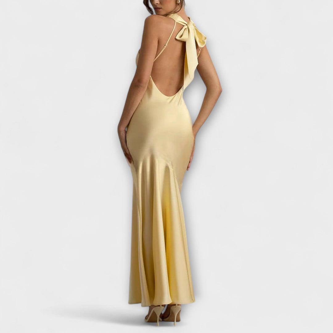 Lennon - Vestido maxi elegante de satén