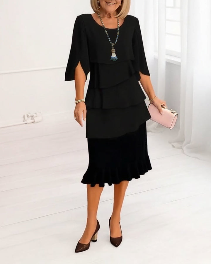Patricia | Elegant Komfort Flæsekjole