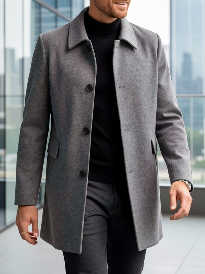 Bennett | Refined Single-Breasted Overcoat with Classic Collar