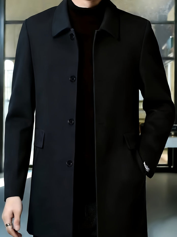 Bennett | Refined Single-Breasted Overcoat with Classic Collar