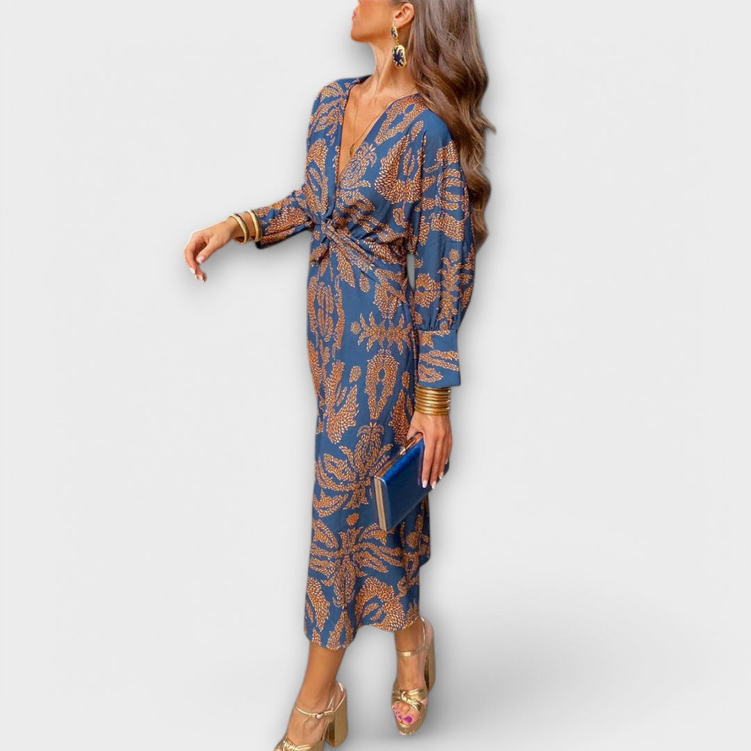 Oriana - Elegant Kjole med Lange Ærmer