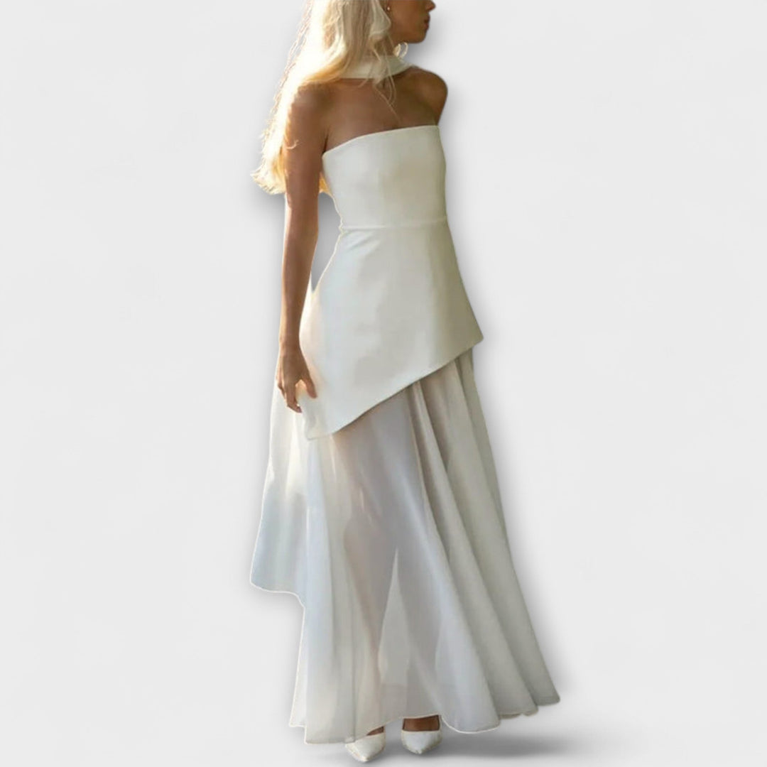 Goldie - Vestido maxi de gasa