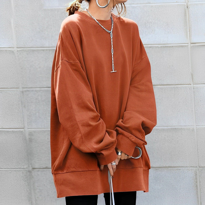 Vivian | Suéter oversized descontraído, com tecido texturizado e modelagem ampla
