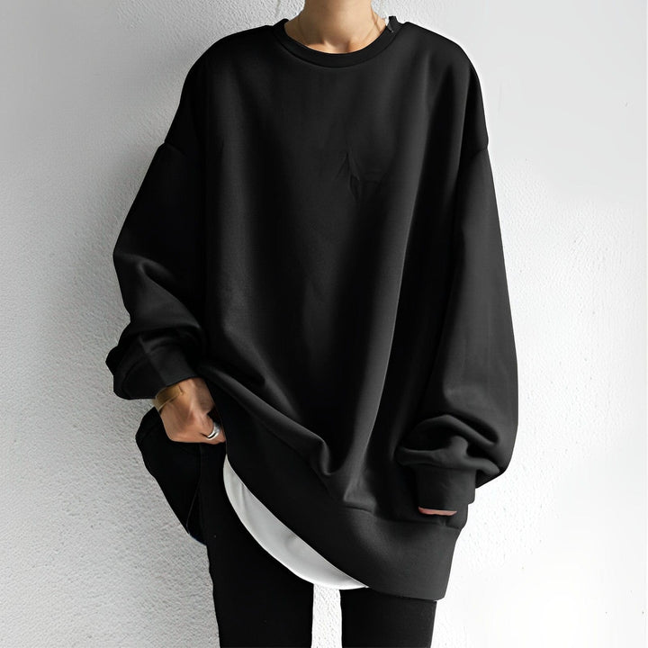 Vivian | Suéter oversized descontraído, com tecido texturizado e modelagem ampla