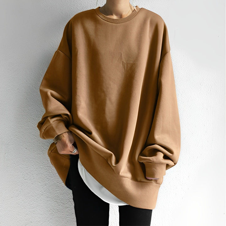 Vivian | Suéter oversized descontraído, com tecido texturizado e modelagem ampla