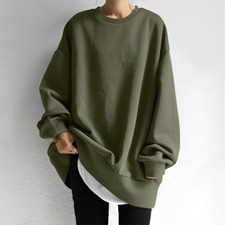 Vivian | Suéter oversized descontraído, com tecido texturizado e modelagem ampla