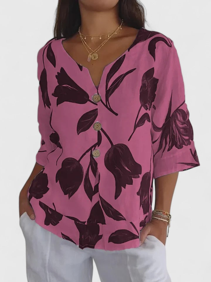 Laura | Blusa Confortável com Decote V