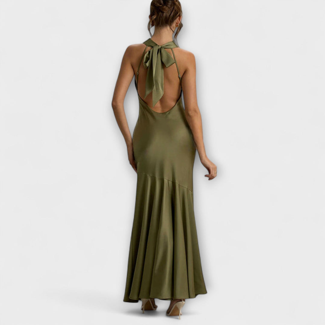 Lennon - Vestido maxi elegante de satén