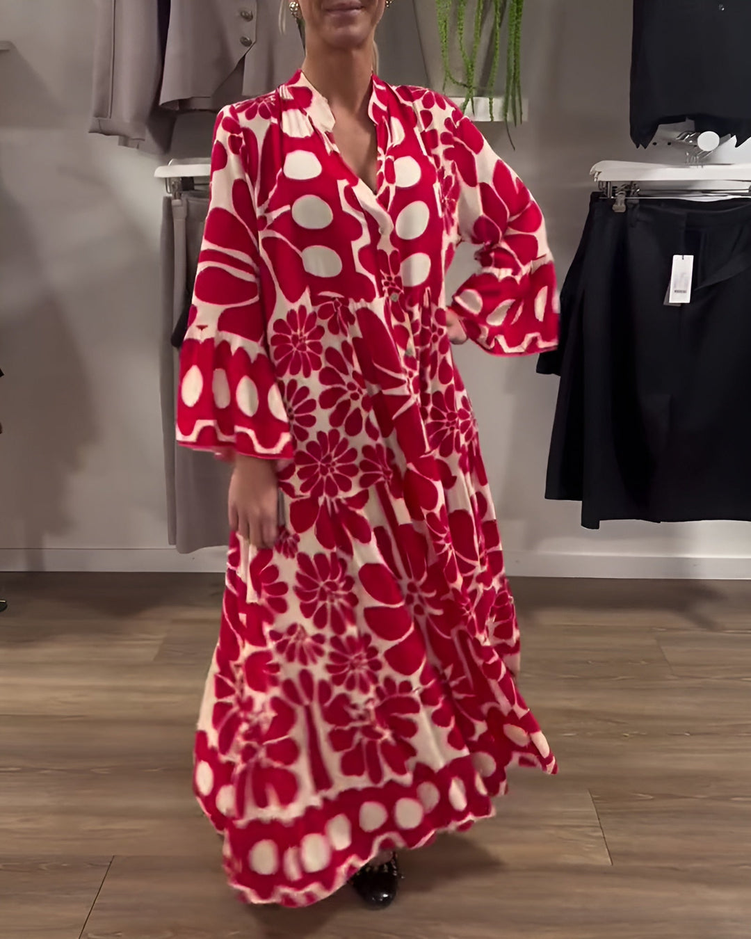 Marielle | Vestido maxi elegante con estampado