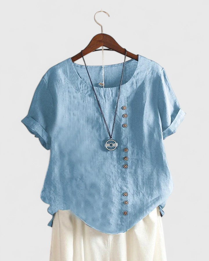 Elisavie | Bequeme Bluse mit kurzen Ärmeln