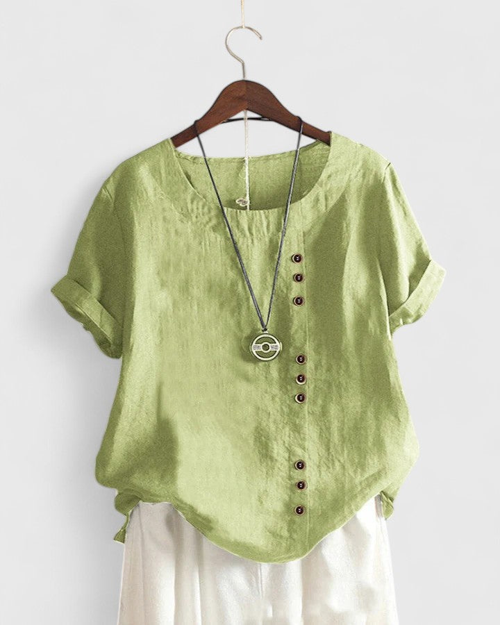 Elisavie | Bequeme Bluse mit kurzen Ärmeln