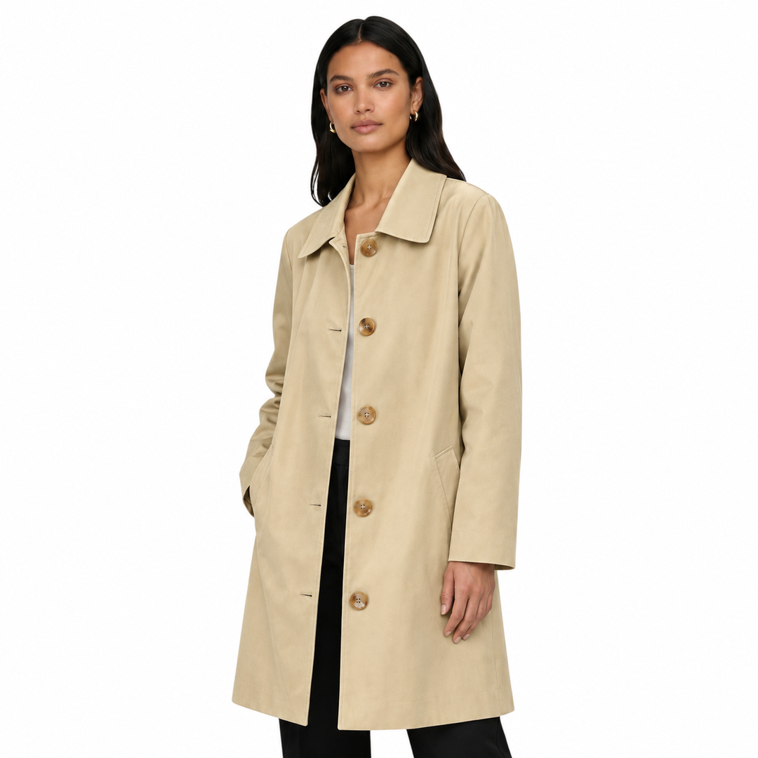 Cordelia | Eleganter Midi-Trenchcoat für Damen mit schmeichelhafter Silhouette und modernem Schnitt