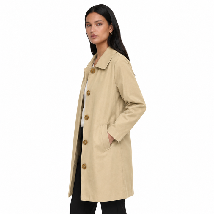 Cordelia | Eleganter Midi-Trenchcoat für Damen mit schmeichelhafter Silhouette und modernem Schnitt