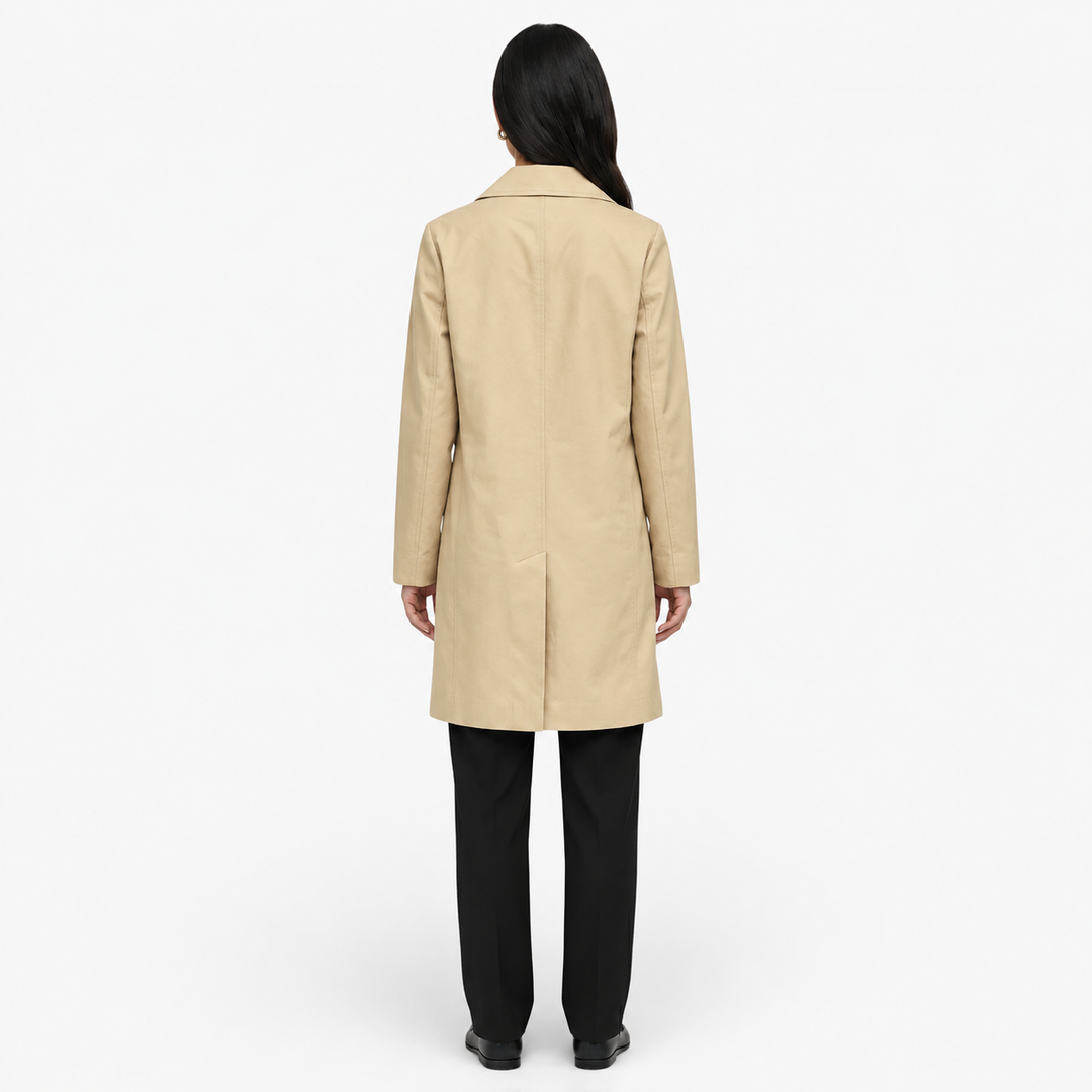 Cordelia | Eleganter Midi-Trenchcoat für Damen mit schmeichelhafter Silhouette und modernem Schnitt