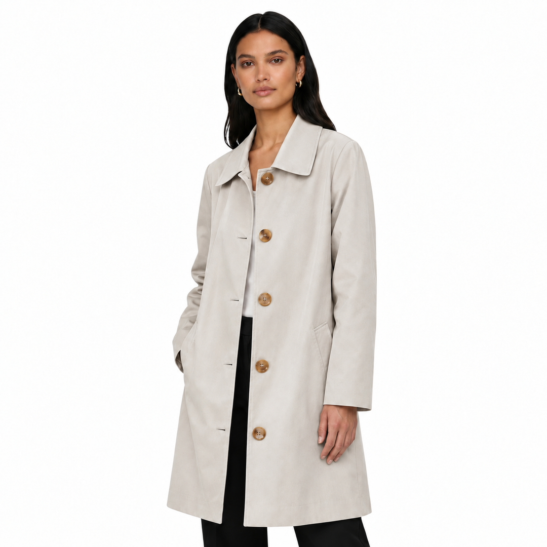 Cordelia | Eleganter Midi-Trenchcoat für Damen mit schmeichelhafter Silhouette und modernem Schnitt