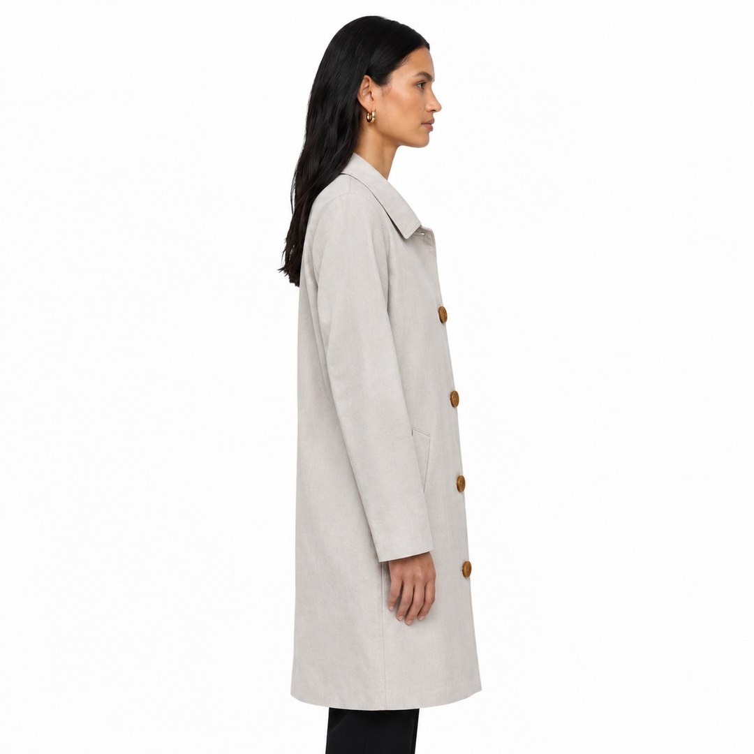 Cordelia | Eleganter Midi-Trenchcoat für Damen mit schmeichelhafter Silhouette und modernem Schnitt
