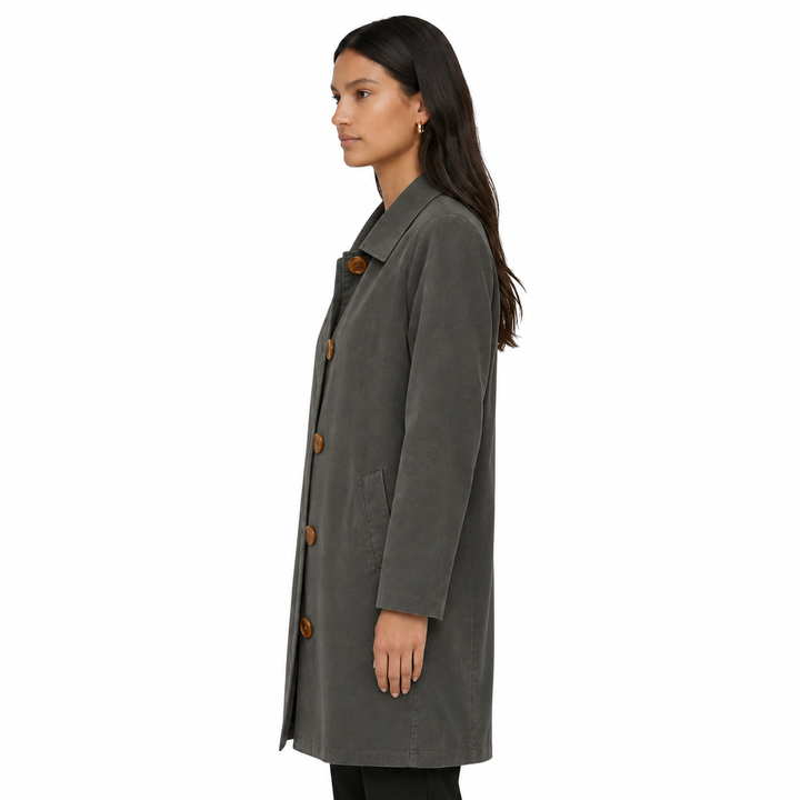 Cordelia | Eleganter Midi-Trenchcoat für Damen mit schmeichelhafter Silhouette und modernem Schnitt