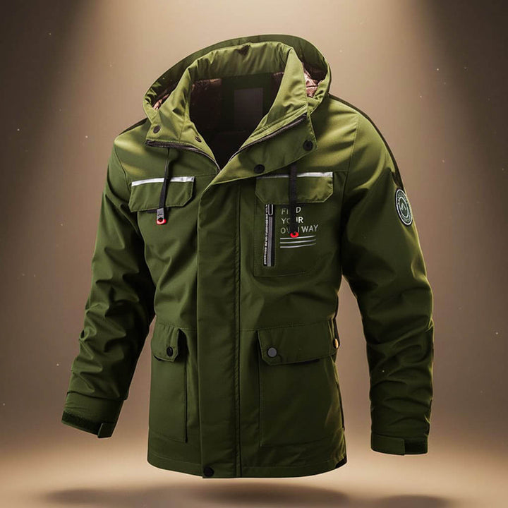 Cody | Veste à capuche résistante à l’eau pour homme, avec poches renforcées