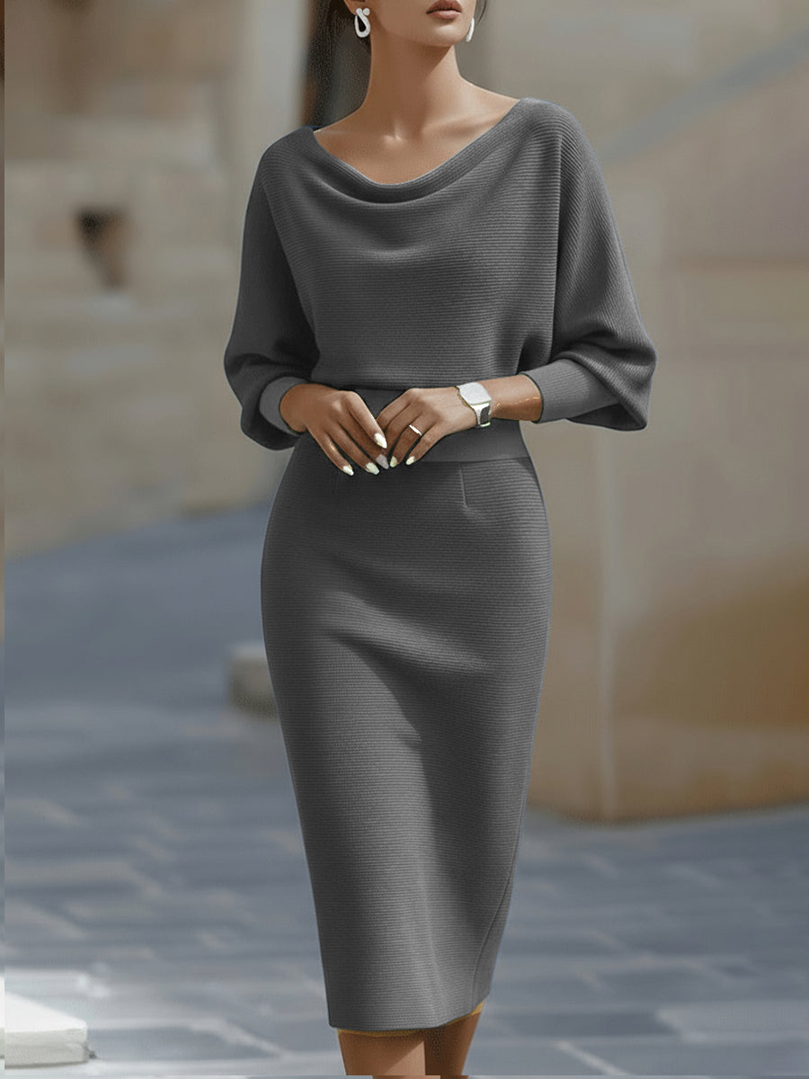 Brielle | Elegantní midi šaty s řasením