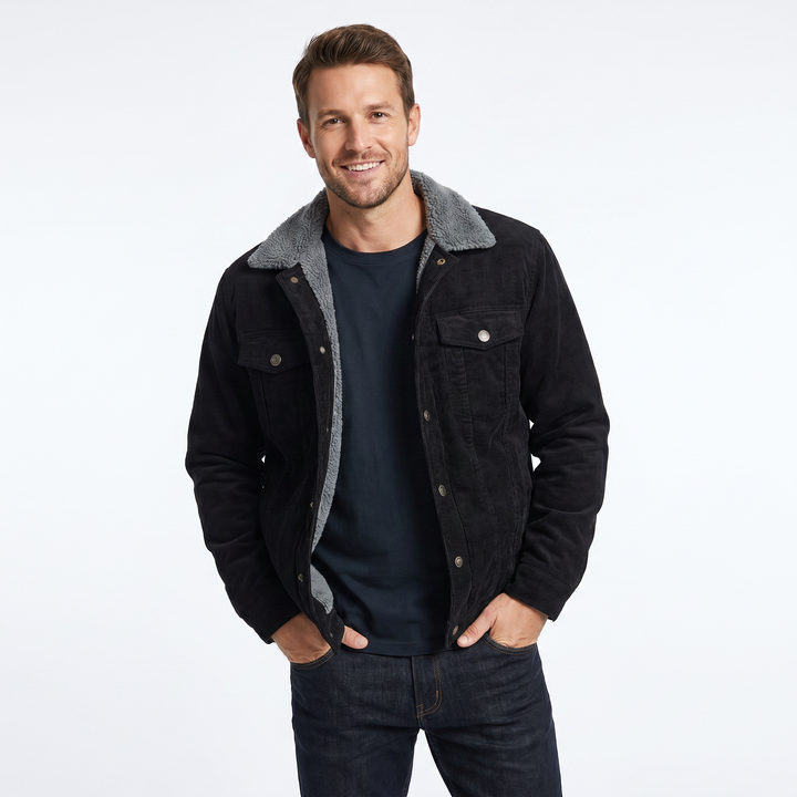 Thiago | Chaqueta moderna de pana y sherpa con comodidad durante todo el día y diseño elegante