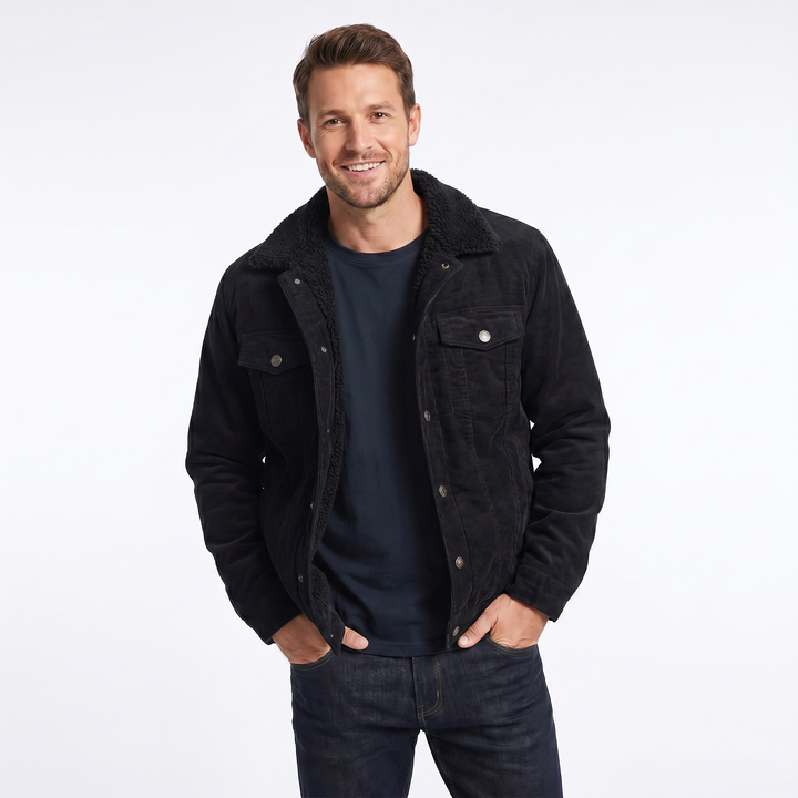 Thiago | Chaqueta moderna de pana y sherpa con comodidad durante todo el día y diseño elegante
