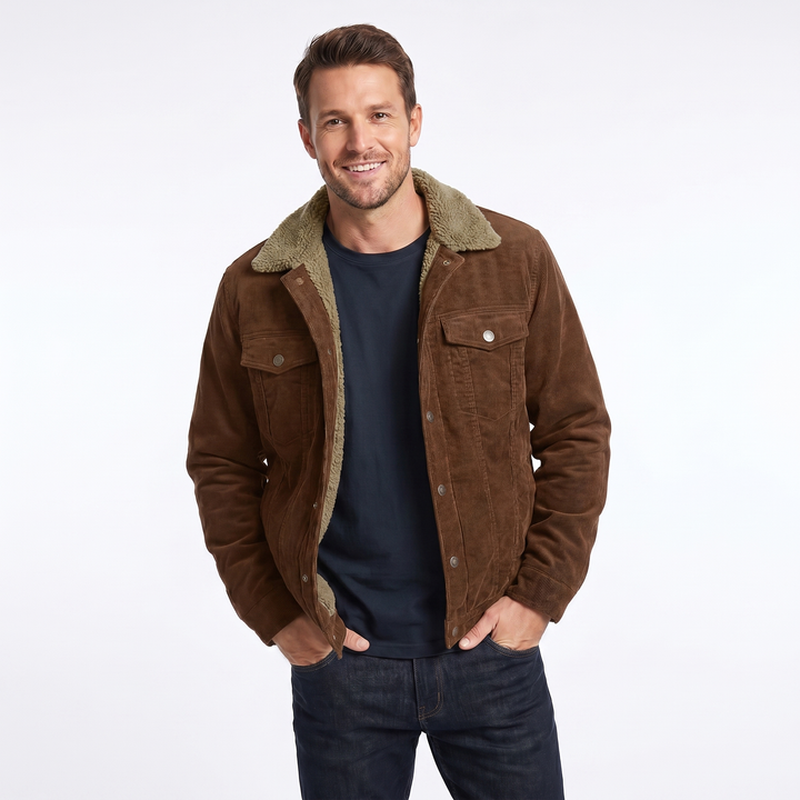 Thiago | Chaqueta moderna de pana y sherpa con comodidad durante todo el día y diseño elegante