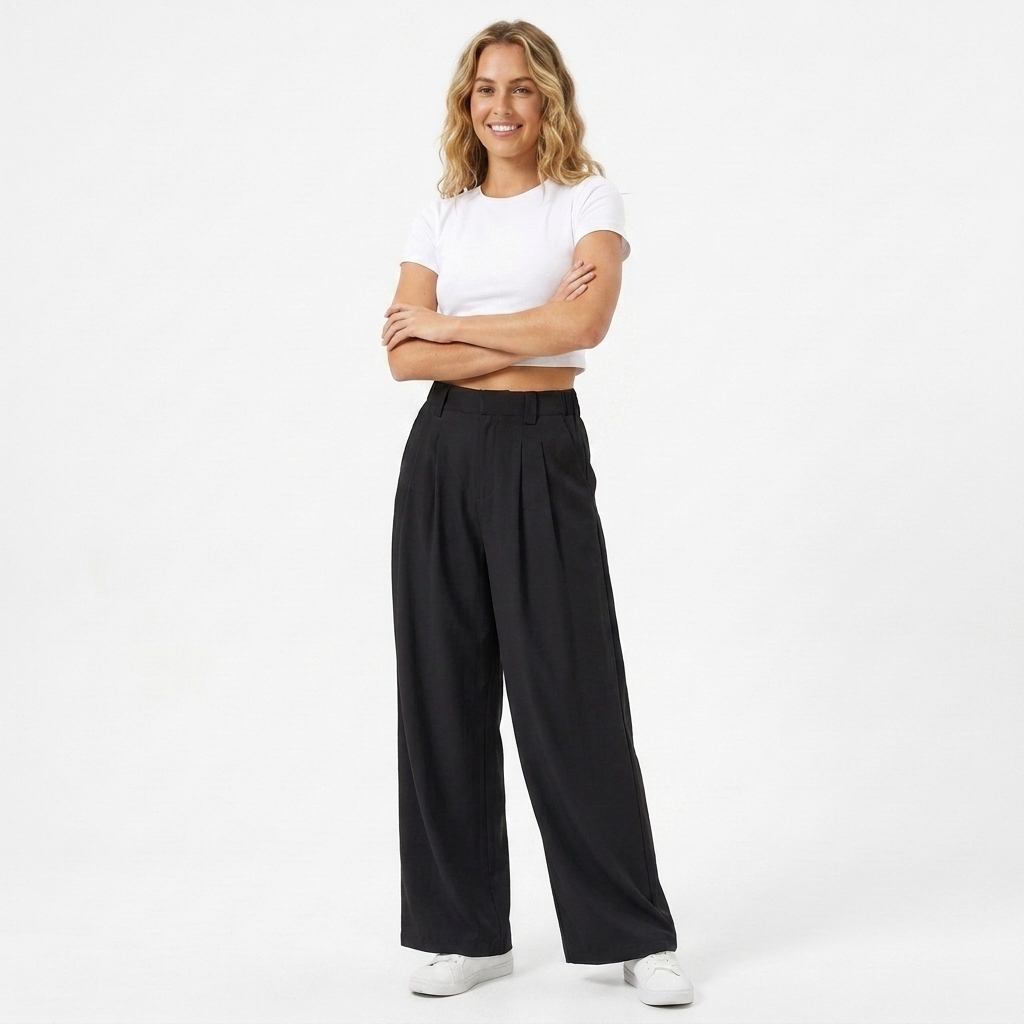 Harriet | Tailored Wide-Leg Trousers with High Waist and Front Pleats