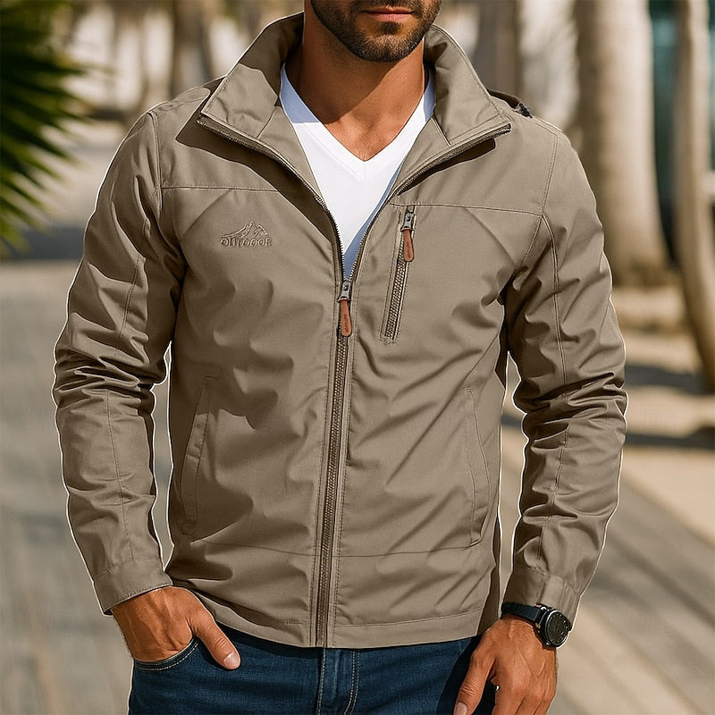 Silas | Chaqueta informal para exteriores y todo tipo de clima, con bolsillos con cremallera