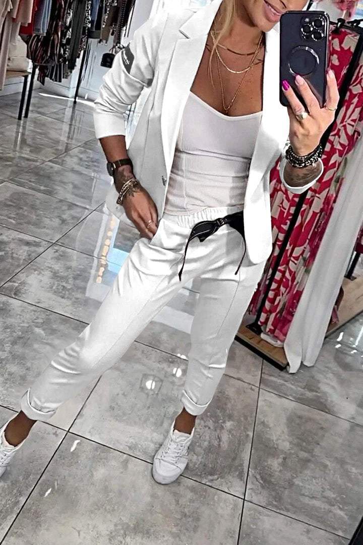 Fenna™ | Entspanntes einfarbiges Zweiteiler-Set für Damen