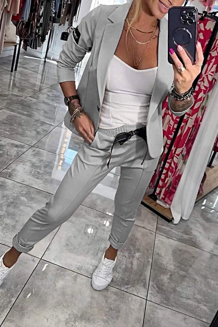 Fenna™ | Entspanntes einfarbiges Zweiteiler-Set für Damen