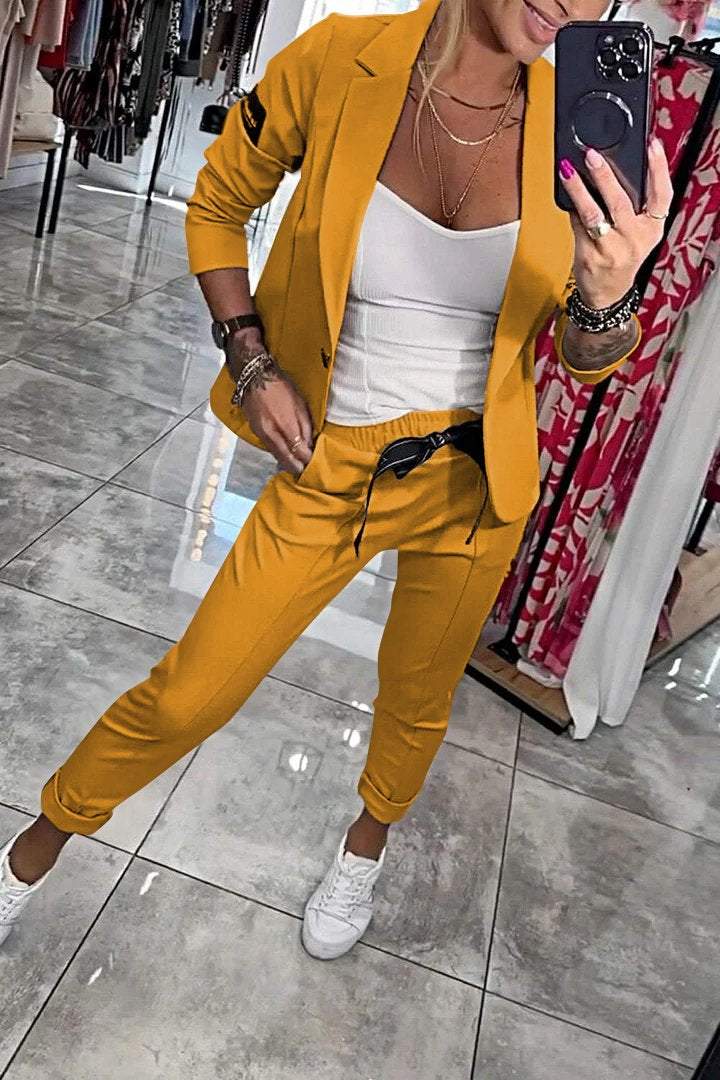 Fenna™ | Entspanntes einfarbiges Zweiteiler-Set für Damen