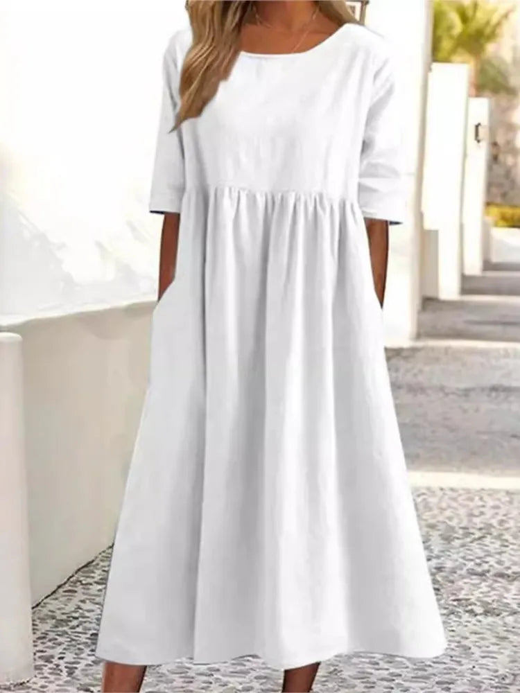 Nora – Casual Løs Kjole