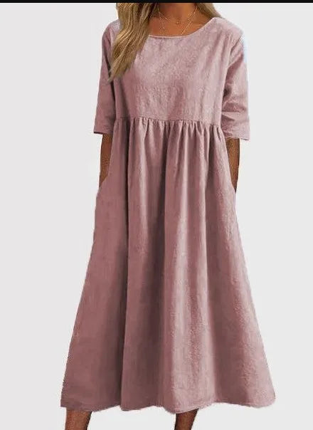 Nora – Casual Løs Kjole