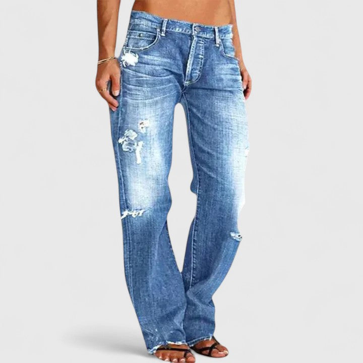 Selah | Moderne jeans med vidde i benene, afslappet talje og flydende silhuet