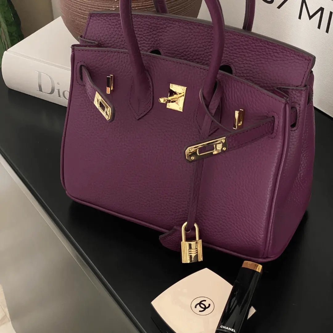 Victoria | Bolsa de mão clássica de couro com vários bolsos e fechamento seguro