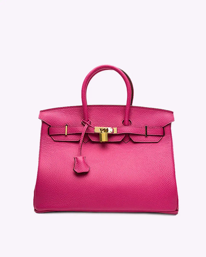 Victoria | Bolsa de mão clássica de couro com vários bolsos e fechamento seguro