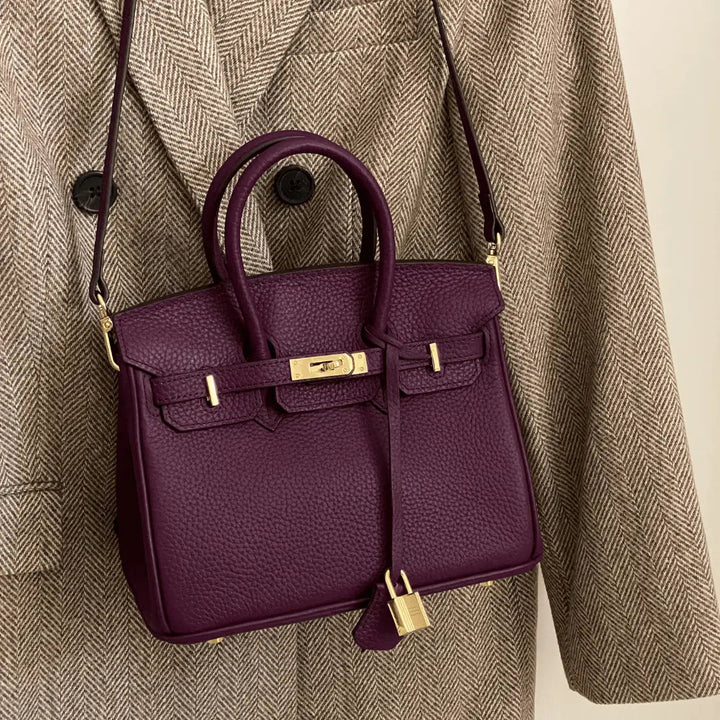 Victoria | Bolsa de mão clássica de couro com vários bolsos e fechamento seguro