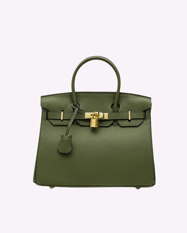 Victoria | Bolsa de mão clássica de couro com vários bolsos e fechamento seguro
